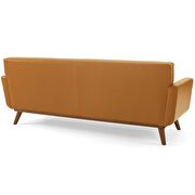 Top-grain leather living room lounge sofa in tan additional photo 4 of 5