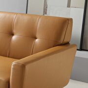 Top-grain leather living room lounge sofa in tan by Modway additional picture 6