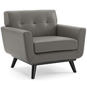 Top-grain leather living room lounge accent armchair in gray by Modway additional picture 7