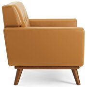 Top-grain leather living room lounge accent armchair in tan by Modway additional picture 6