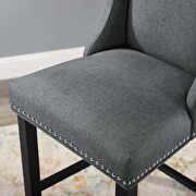 Upholstered fabric counter stool in gray by Modway additional picture 2