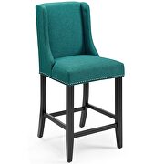 Upholstered fabric counter stool in teal by Modway additional picture 7