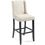 Upholstered fabric bar stool in beige by Modway additional picture 4