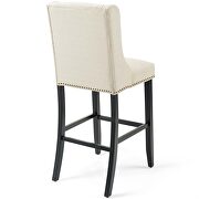 Upholstered fabric bar stool in beige by Modway additional picture 6