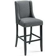 Upholstered fabric bar stool in gray by Modway additional picture 4