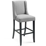 Upholstered fabric bar stool in light gray by Modway additional picture 4