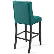 Upholstered fabric bar stool in teal by Modway additional picture 6
