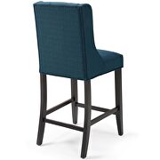 Tufted button upholstered fabric counter stool in azure additional photo 2 of 6