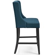 Tufted button upholstered fabric counter stool in azure additional photo 3 of 6
