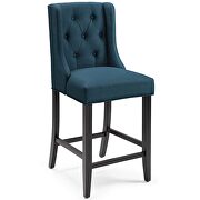 Tufted button upholstered fabric counter stool in azure additional photo 5 of 6