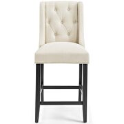 Tufted button upholstered fabric counter stool in beige by Modway additional picture 4