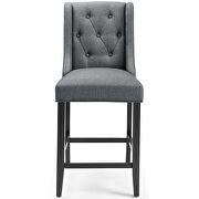 Tufted button upholstered fabric counter stool in gray by Modway additional picture 4