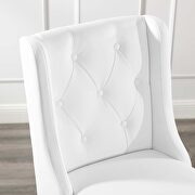 Tufted button faux leather bar stool in white by Modway additional picture 2