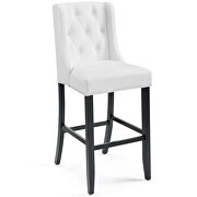 Tufted button faux leather bar stool in white by Modway additional picture 4