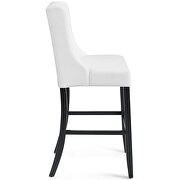 Tufted button faux leather bar stool in white by Modway additional picture 5