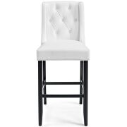 Tufted button faux leather bar stool in white by Modway additional picture 7