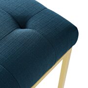Gold stainless steel upholstered fabric dining accent chair in gold azure by Modway additional picture 7