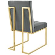 Gold stainless steel performance velvet dining chair in gold charcoal by Modway additional picture 6
