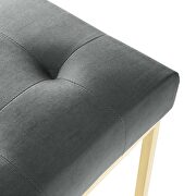 Gold stainless steel performance velvet dining chair in gold charcoal by Modway additional picture 8