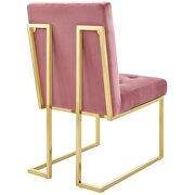 Gold stainless steel performance velvet dining chair in gold dusty rose by Modway additional picture 5
