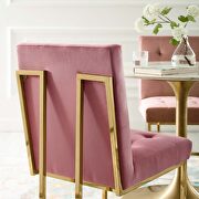 Gold stainless steel performance velvet dining chair in gold dusty rose by Modway additional picture 8