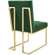 Gold stainless steel performance velvet dining chair in gold emerald additional photo 5 of 7