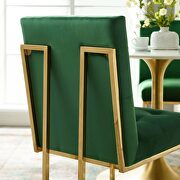 Gold stainless steel performance velvet dining chair in gold emerald by Modway additional picture 8