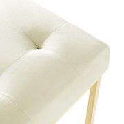 Gold stainless steel performance velvet dining chair in gold ivory by Modway additional picture 7