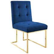 Gold stainless steel performance velvet dining chair in gold navy by Modway additional picture 2