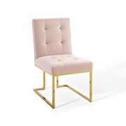 Gold stainless steel performance velvet dining chair in gold pink by Modway additional picture 6