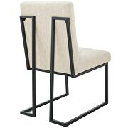 Black stainless steel upholstered fabric dining chair in black beige by Modway additional picture 5
