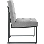 Black stainless steel upholstered fabric dining chair in black light gray by Modway additional picture 4