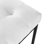 Black stainless steel upholstered fabric dining chair in black white by Modway additional picture 7