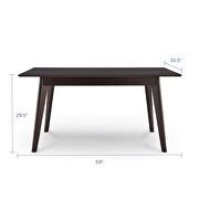 Rectangle dining table in cappuccino by Modway additional picture 6