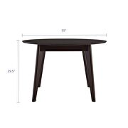 Round dining table in cappuccino by Modway additional picture 6