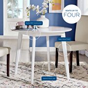 Round dining table in white by Modway additional picture 2