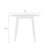 Round dining table in white by Modway additional picture 6