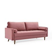 Performance velvet sofa in dusty rose additional photo 2 of 9