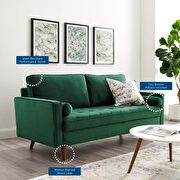 Performance velvet sofa in green by Modway additional picture 9