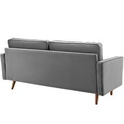 Performance velvet sofa in gray additional photo 4 of 8