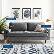 Performance velvet sofa in gray by Modway additional picture 9