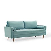 Performance velvet sofa in mint additional photo 2 of 9
