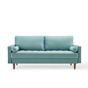 Performance velvet sofa in mint by Modway additional picture 6