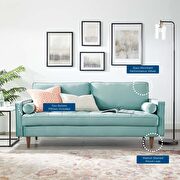 Performance velvet sofa in mint by Modway additional picture 10