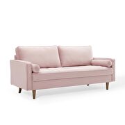 Performance velvet sofa in pink additional photo 2 of 9