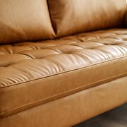 Upholstered faux leather sofa in tan by Modway additional picture 8