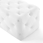 Tufted button entryway faux leather bench in white by Modway additional picture 2