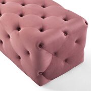 Tufted button entryway performance velvet bench in dusty rose by Modway additional picture 3
