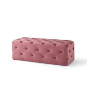 Tufted button entryway performance velvet bench in dusty rose by Modway additional picture 6
