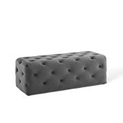Tufted button entryway performance velvet bench in gray by Modway additional picture 7